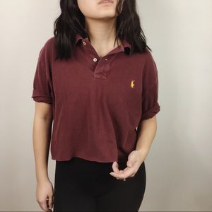 VINTAGE POLO RALPH LAUREN CROPPED POLO SHIRT